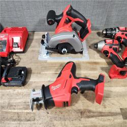 HOUSTON LOCATION - AS-IS (APPEARS LIKE NEW) M18 18V Lithium-Ion Cordless Combo Kit (5-Tool) with (1) 3.0Ah and (1) 1.5Ah Battery  (1) Charger  (1) Tool Bag
