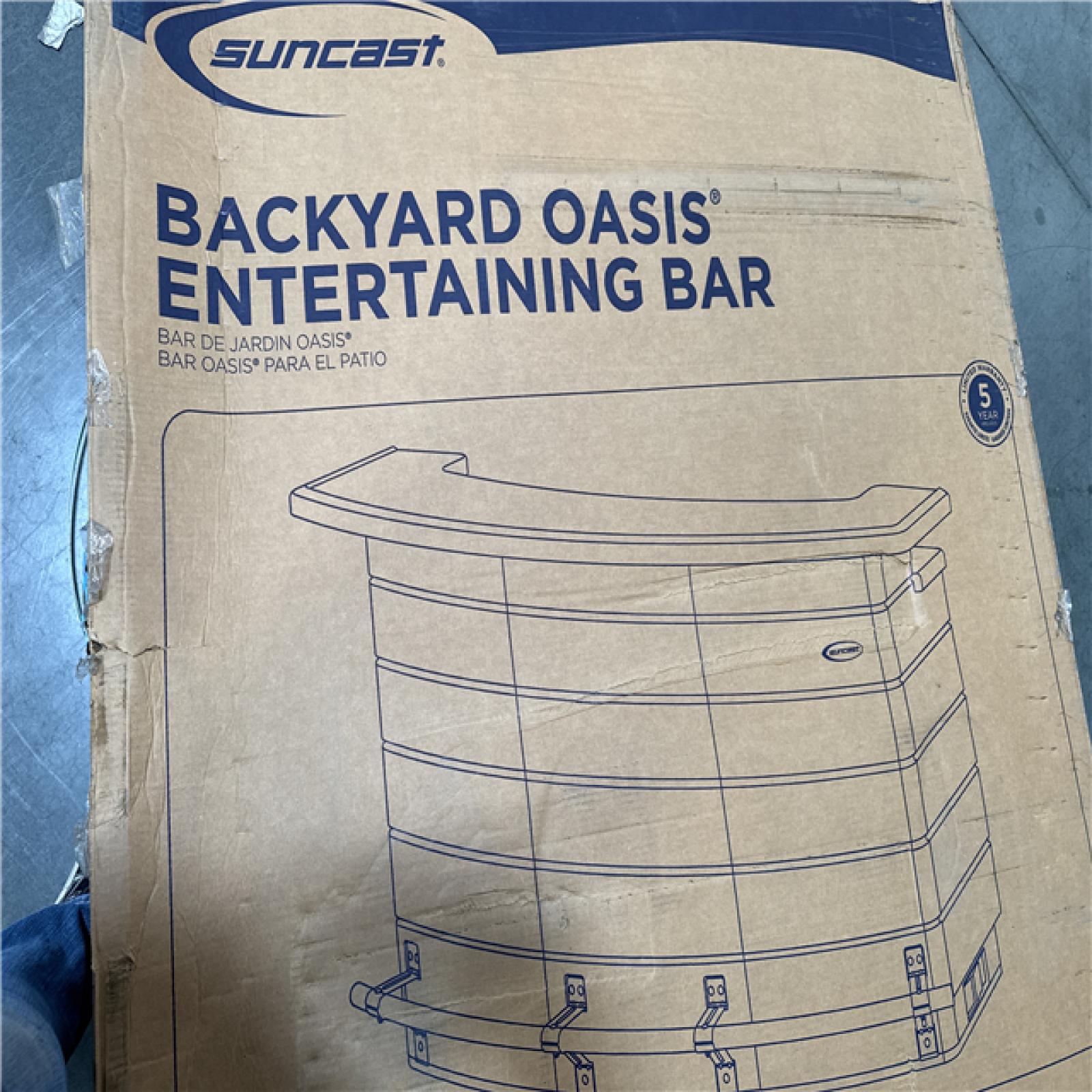 California AS-IS Suncast Backyard Oasis Entertraining Bar (Damaged Box)