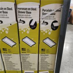 Phoenix Location New Bootz Industries Aloha ShowerCast 60 in. L x 30 in. W Alcove Shower Pan Base in White Pallet (8-Total)