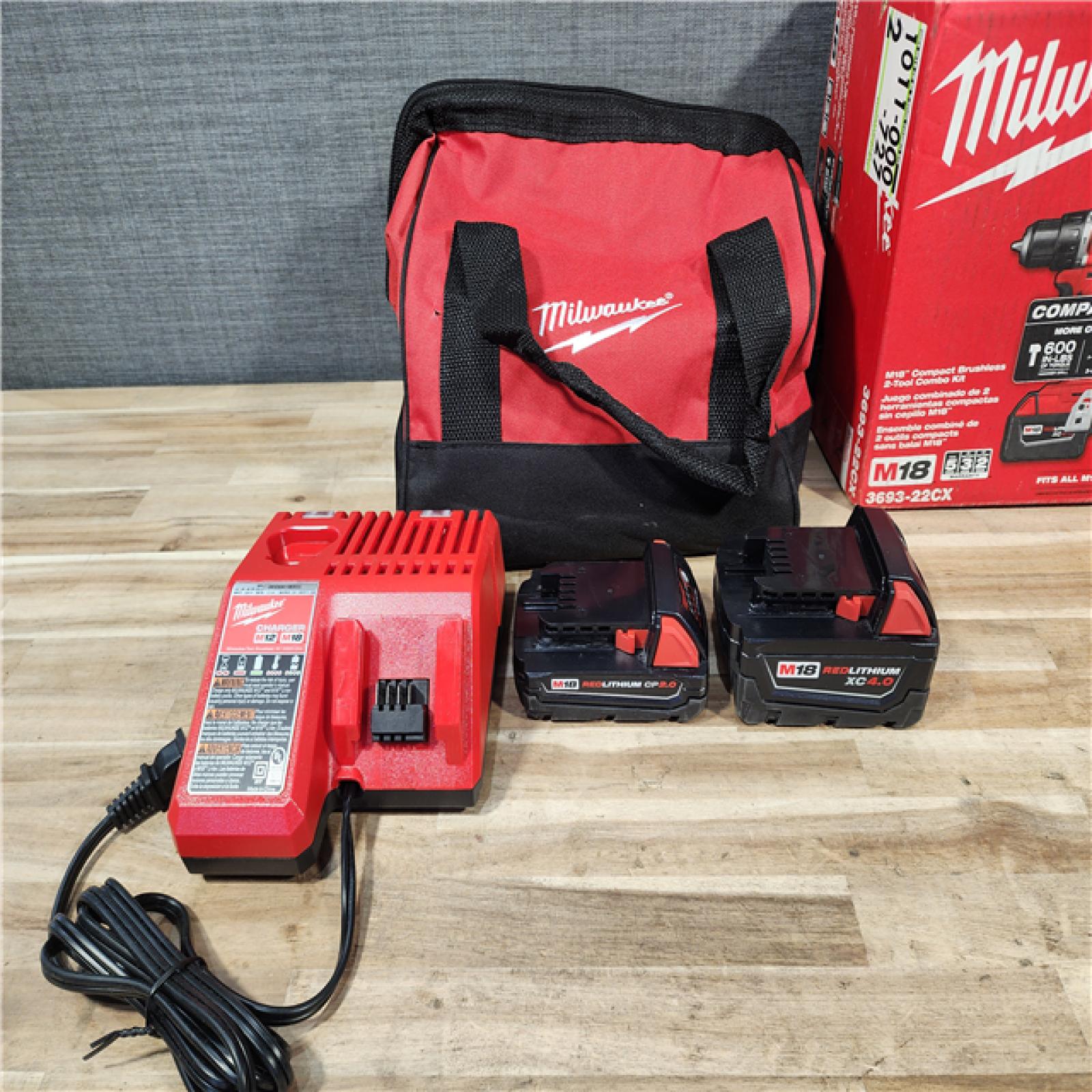 HOUSTON LOCATION - AS-IS Milwaukee 18-Volt Lithium-Ion Brushless Cordless Compact Hammer Drill/Impact Combo Kit