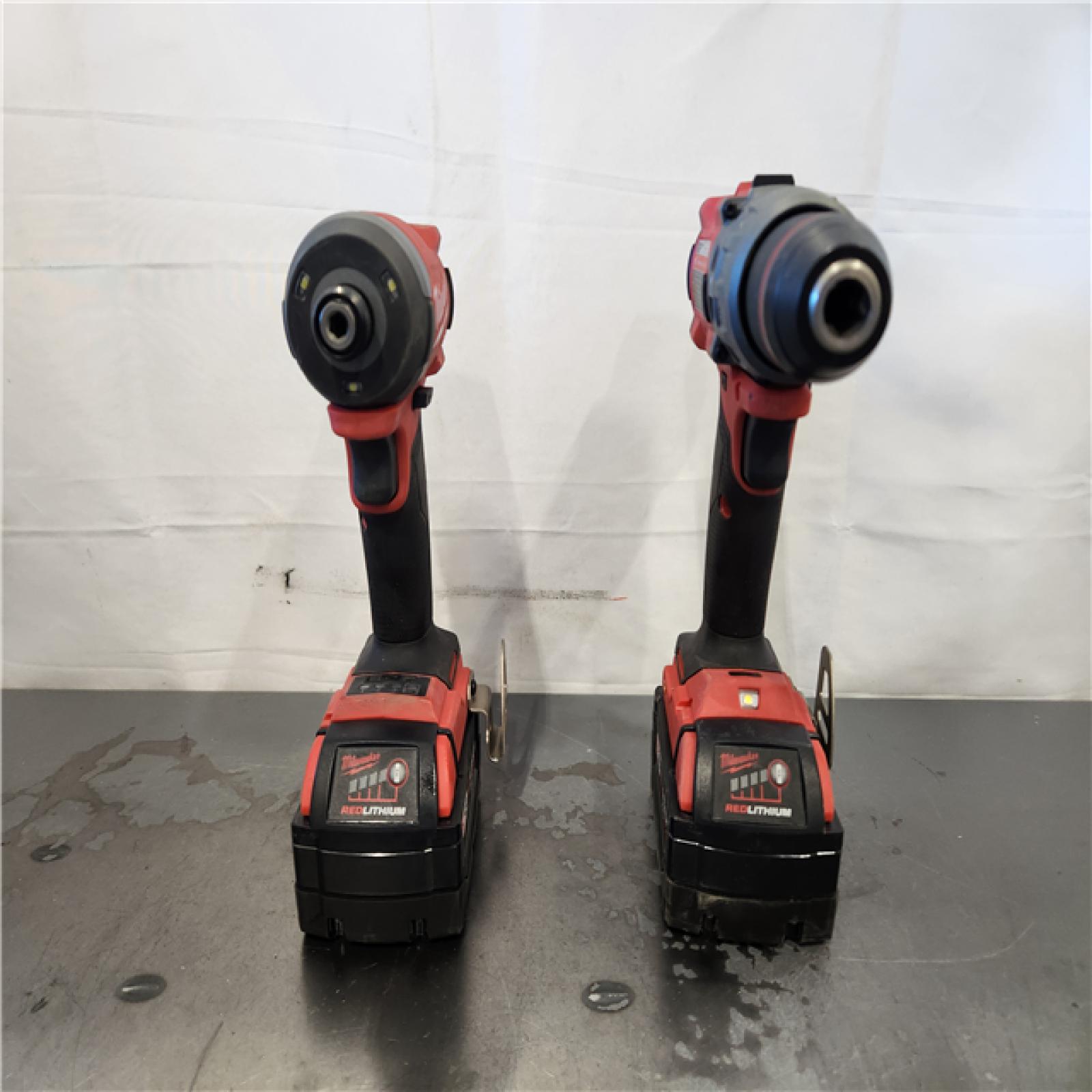 AS-IS- Milwaukee FUEL 18V Lithium-Ion Brushless Cordless Hammer Drill and Impact Driver Combo Kit