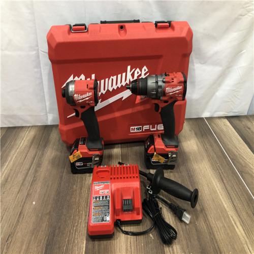 AS-IS Milwaukee FUEL 18V Lithium-Ion Brushless Cordless Hammer Drill and Impact Driver Combo Kit