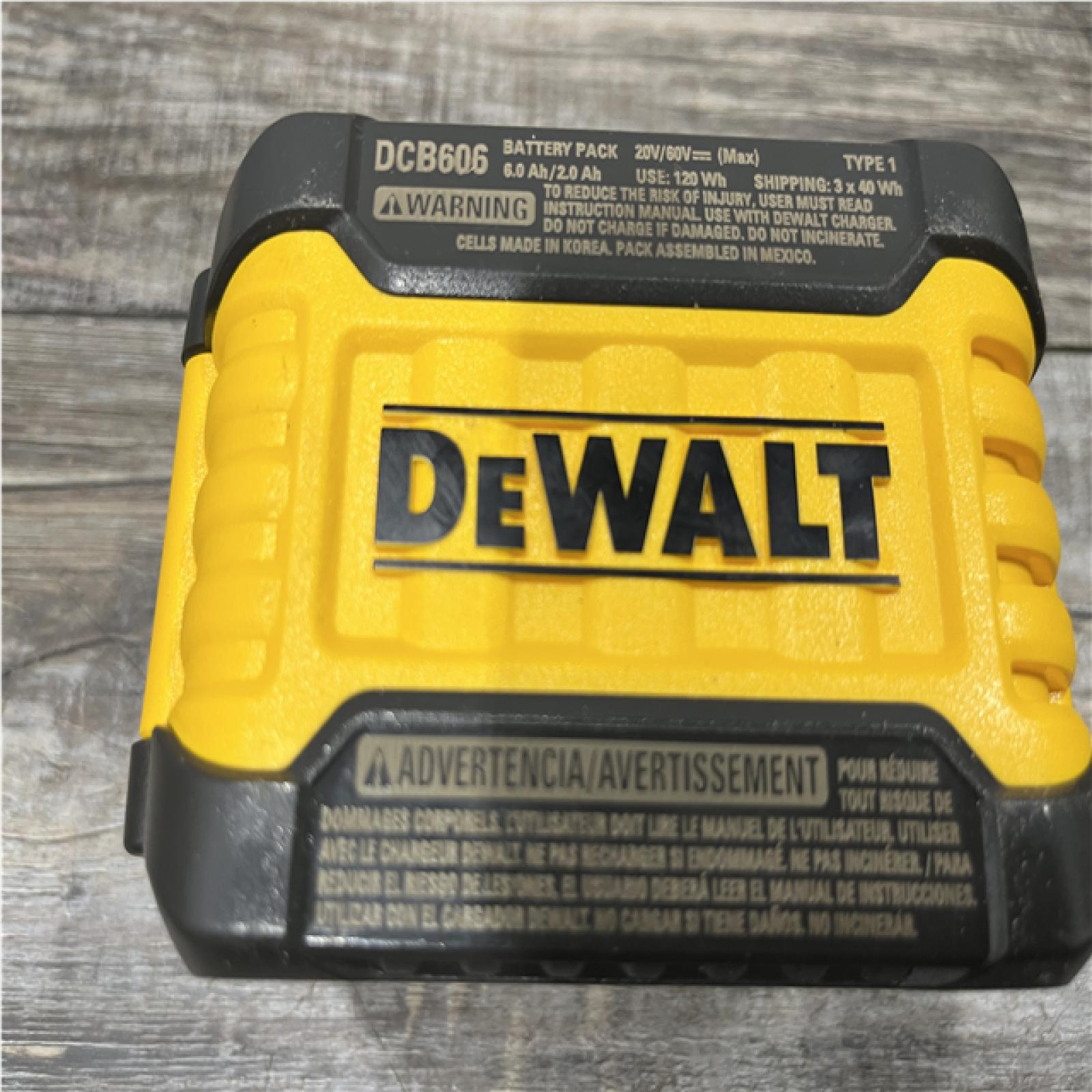 AS-IS DEWALT FLEXVOLT 20V/60V MAX Lithium-Ion 6.0Ah Battery Pack Kit