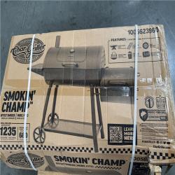 California AS-IS Professional Char-Griller Smokin Champ Offset Smoker (Damaged Box)