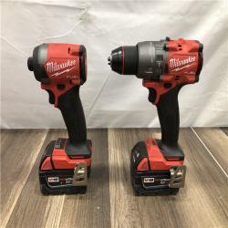 AS-IS Milwaukee FUEL 18V Lithium-Ion Brushless Cordless Hammer Drill and Impact Driver Combo Kit