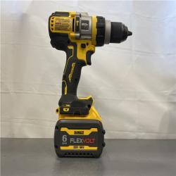 AS-IS -  DEWALT 20V MAX Brushless Cordless 1/2 in. Hammer Drill/Driver with FLEXVOLT 20V/60V MAX 6.0Ah Battery