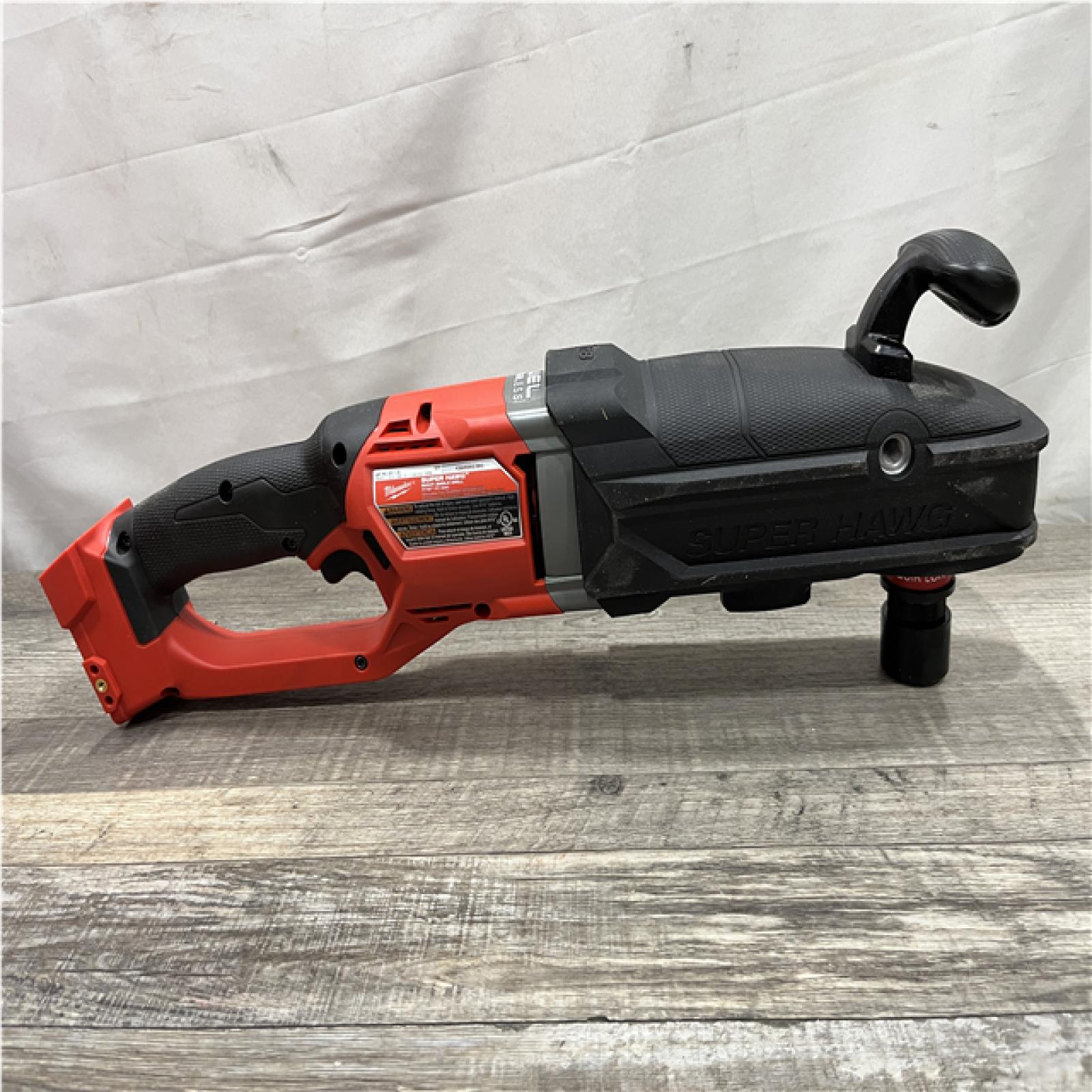 AS-IS Milwaukee FUEL 18V Lithium-Ion Brushless Cordless GEN 2 SUPER HAWG 7/16 in. Right Angle Drill (Tool-Only)