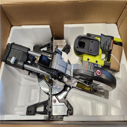 AS-IS RYOBI ONE+ 18V Cordless 7-1/4 in. Sliding Compound Miter Saw