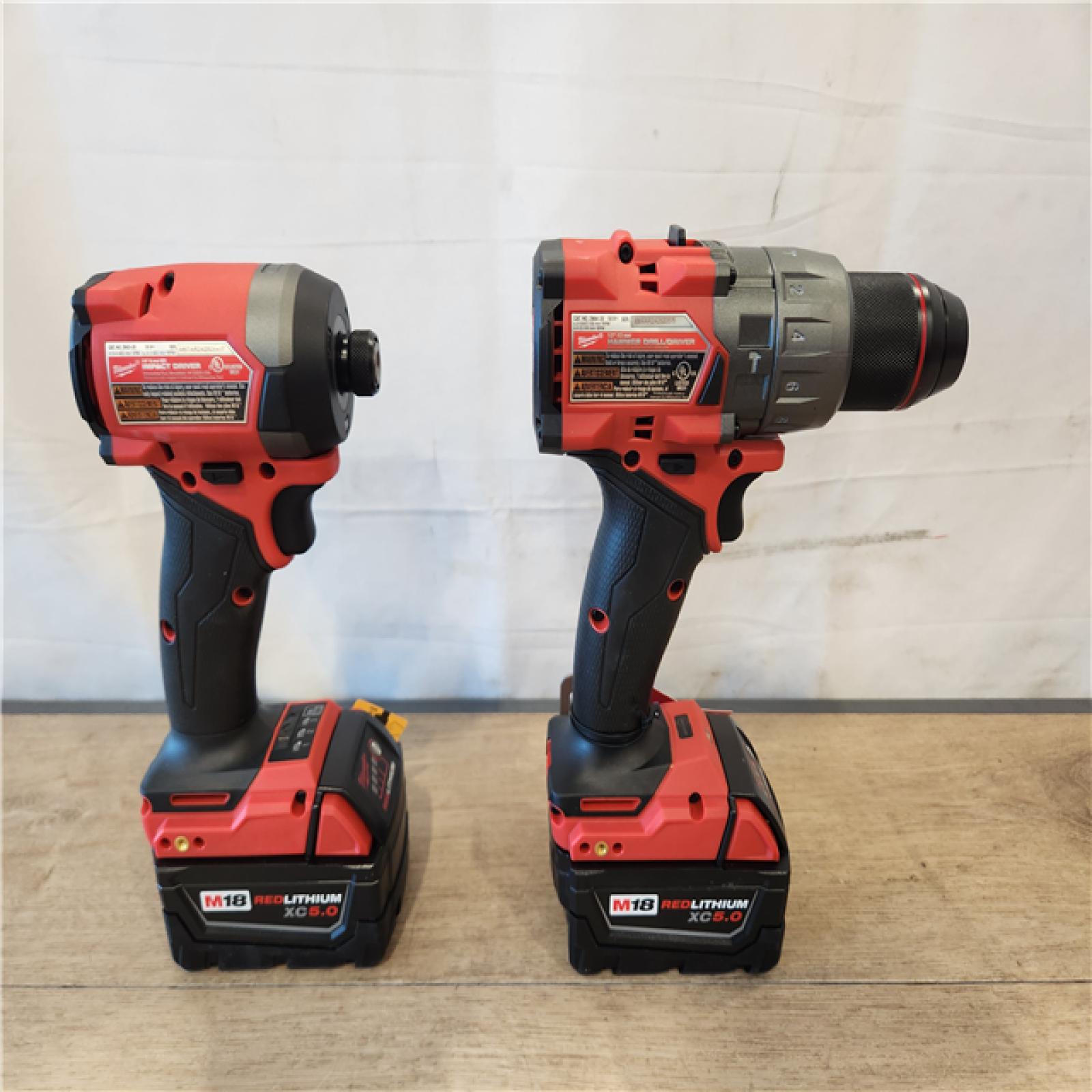 AS-IS- Milwaukee FUEL 18V Lithium-Ion Brushless Cordless Hammer Drill and Impact Driver Combo Kit