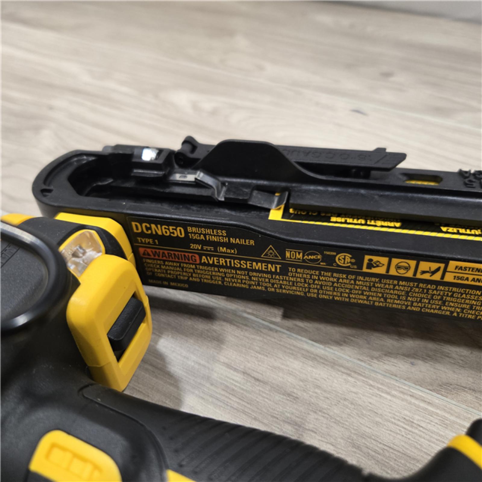 AS-IS DEWALT Cordless 20V MAX XR Angled Finish Nailer (Tool Only)