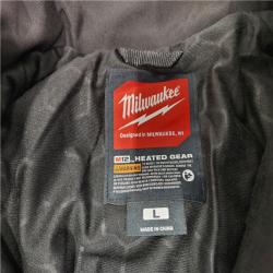 AS-IS- Milwaukee Men's Large12-Volt Lithium-Ion Cordless Tough Shell Black Heated Jacket with (1) 3.0 Ah Battery and Charger
