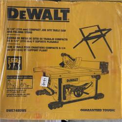 NEW- DEWALT 15 Amp Corded 8-1/4 in. Compact Jobsite Tablesaw with Compact Table Saw Stand