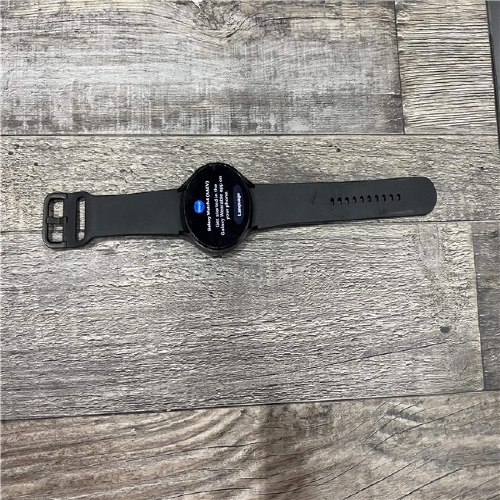 AS-IS Samsung Galaxy Watch4 44mm Smart Watch, Bluetooth, Black SM-R870