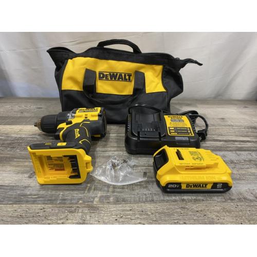 AS-IS DEWALT Atomic 20V Lithium-Ion Cordless Compact 1/2 in. Drill/Driver Kit