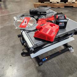 As-Is- Milwaukee M18 FUEL ONE-KEY 18- Volt Lithium-Ion Brushless Cordless 8-1/4 in. Table Saw Kit W/(1) 12.0Ah Battery & Rapid Charger