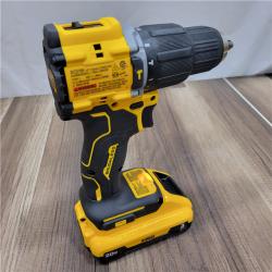 AS-IS DEWALT ATOMIC 20-Volt Lithium-Ion Cordless 1/2 in. Compact Hammer Drill with 3.0Ah Battery, Charger and Bag