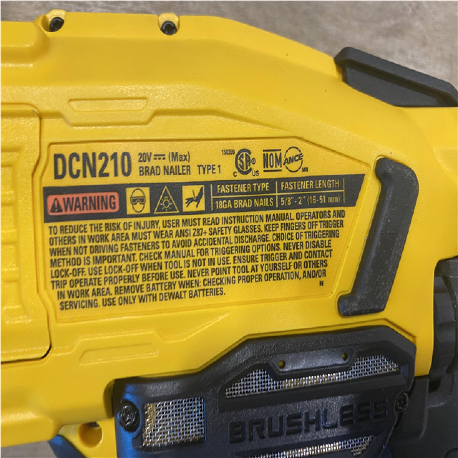 as-is DEWALT 20V MAX XR 18 Gauge Cordless Brad Nailer (Tool Only)