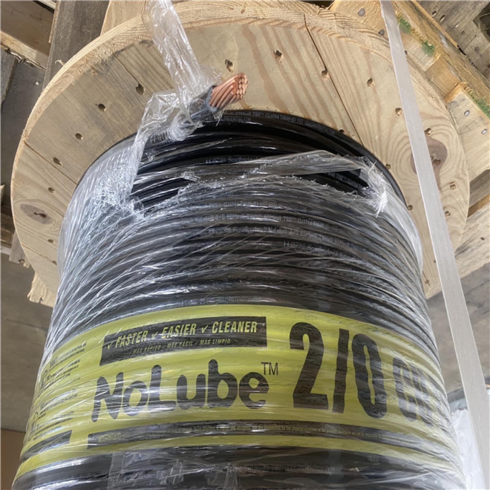 Houston Location AS IS - Large Copper Wire Roll (THHN 2/0 Str Cu SIM Bk 2500R)