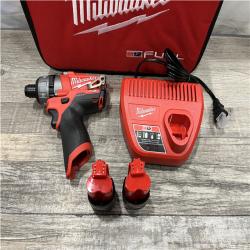 AS-IS Milwaukee FUEL 12-Volt Lithium-Ion Brushless Cordless 1/4 in. Hex 2-Speed Screwdriver Kit