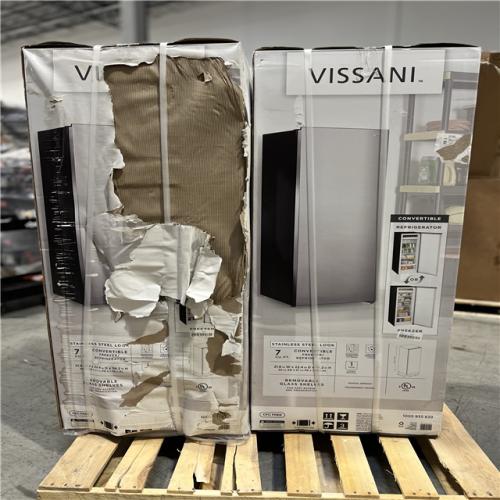 DALLAS LOCATION - Vissani 7 cu. ft. Convertible Upright Freezer/Refrigerator in Stainless Steel Garage Ready - (2 UNITS)