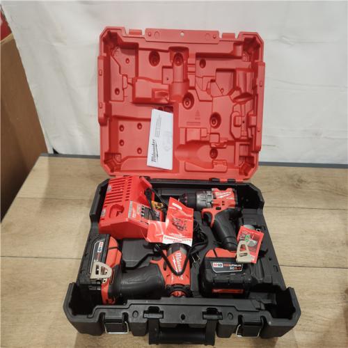 AS-IS- Milwaukee  FUEL 18V Lithium-Ion Brushless Cordless Hammer Drill and Impact Driver Combo Kit