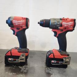 AS-IS- MILWAUKEE FUEL 18V Lithium-Ion Brushless Cordless Hammer Drill and Impact Driver Combo Kit