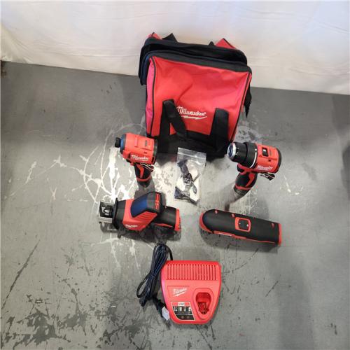 AS-IS- Milwaukee 12V Lithium-Ion Brushless Cordless Subcompact Drill and Impact Driver Kit