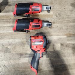 HOUSTON LOCATION - AS-IS MILWAUKEE 3 TOOL COMBO KIT W/ (2) BATTERY & CHARGER