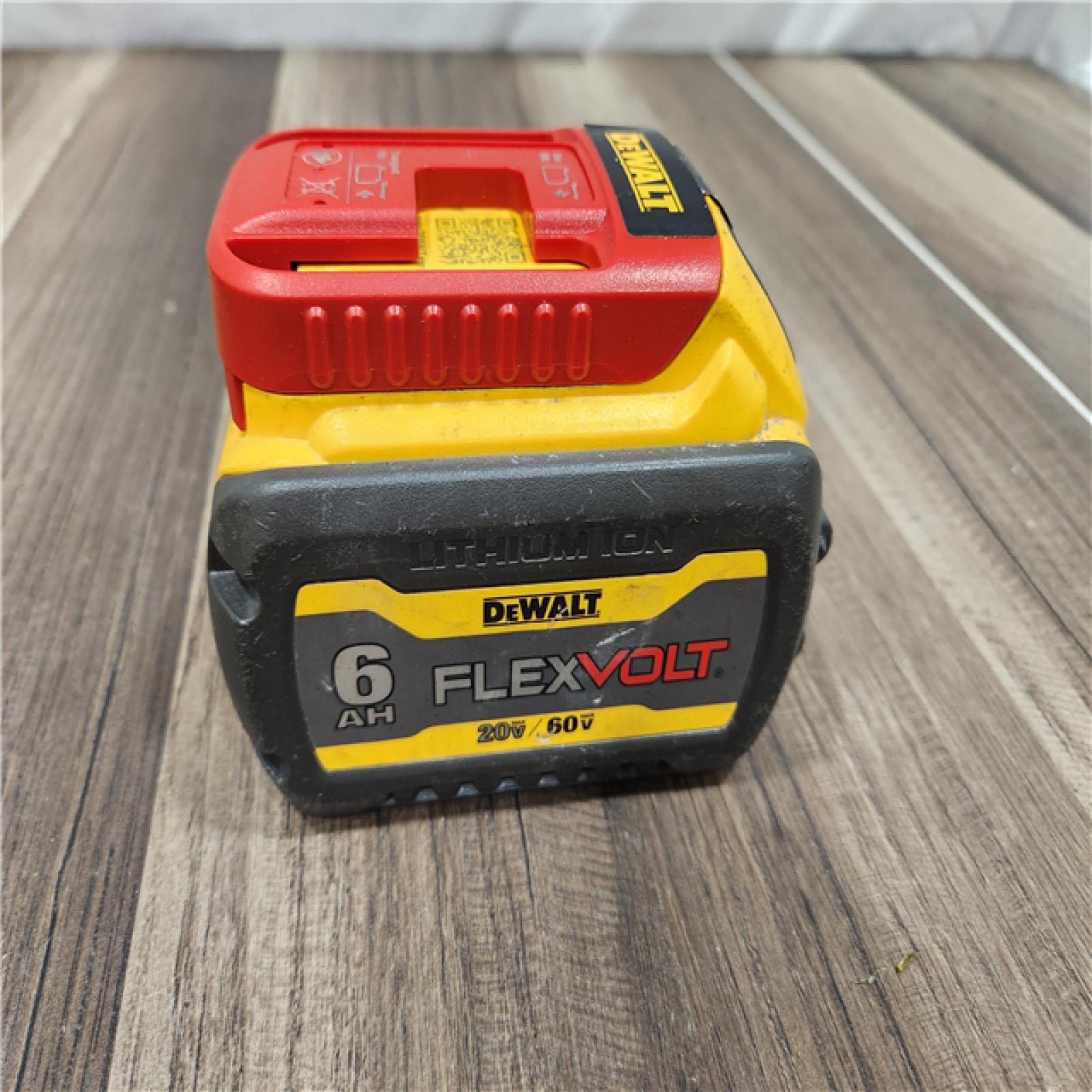 AS-IS DEWALT FLEXVOLT 20V/60V MAX Lithium-Ion 6.0Ah Battery Pack with 6 Amp Output Charger