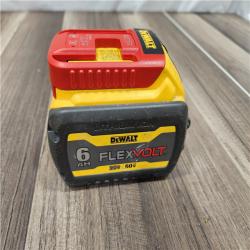 AS-IS DEWALT FLEXVOLT 20V/60V MAX Lithium-Ion 6.0Ah Battery Pack with 6 Amp Output Charger