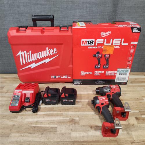 HOUSTON LOCATION - AS-IS (APPEARS LIKE NEW) Milwaukee FUEL 18V Lithium-Ion Brushless Cordless Hammer Drill and Impact Driver Combo Kit