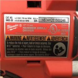 AS-IS Milwaukee 18V Lithium-Ion Brushless Cordless 1/2 in. Compact Hammer Drill/Driver Kit