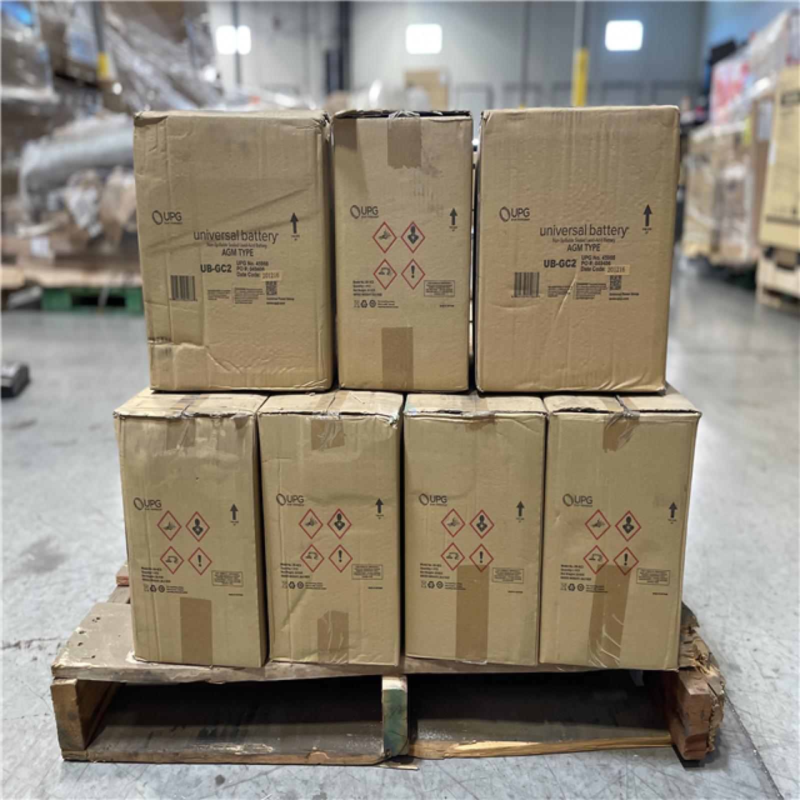 DALLAS LOCATION- AS-IS UPG UNIVERSAL BATTERY UBGC2 PALLET (25 UNITS) (Total Retail $7 500)