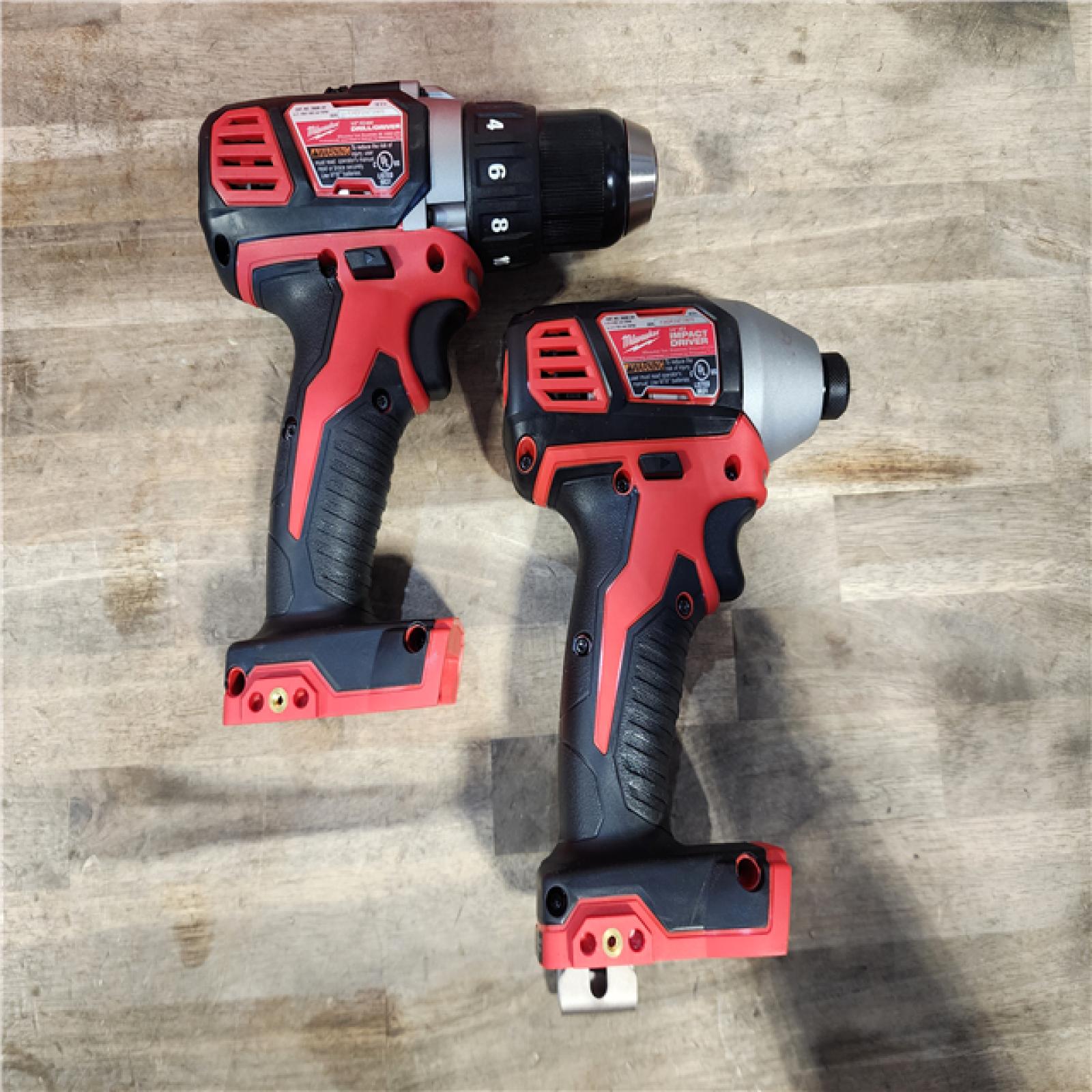 HOUSTON LOCATION - AS-IS Milwaukee 18V Cordless Brushed 2-Tool Drill/Driver and Impact Driver Kit