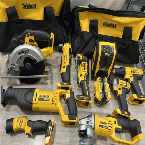 AS-IS DEWALT 20V MAX Cordless 9 Tool Combo Kit