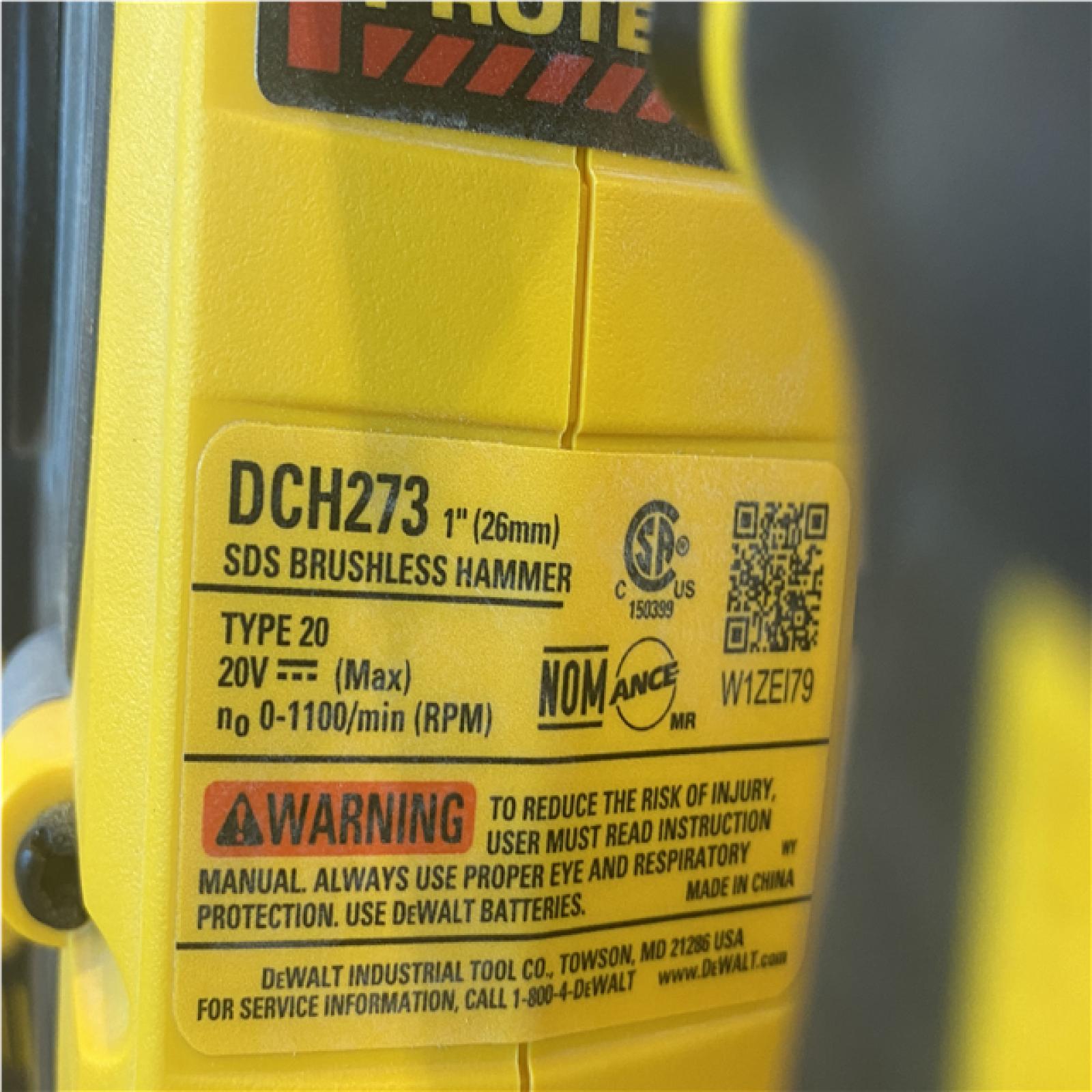 AS-IS DEWALT 20V MAX XR Cordless Brushless 1 in. SDS Plus L-Shape Rotary Hammer (Tool Only)