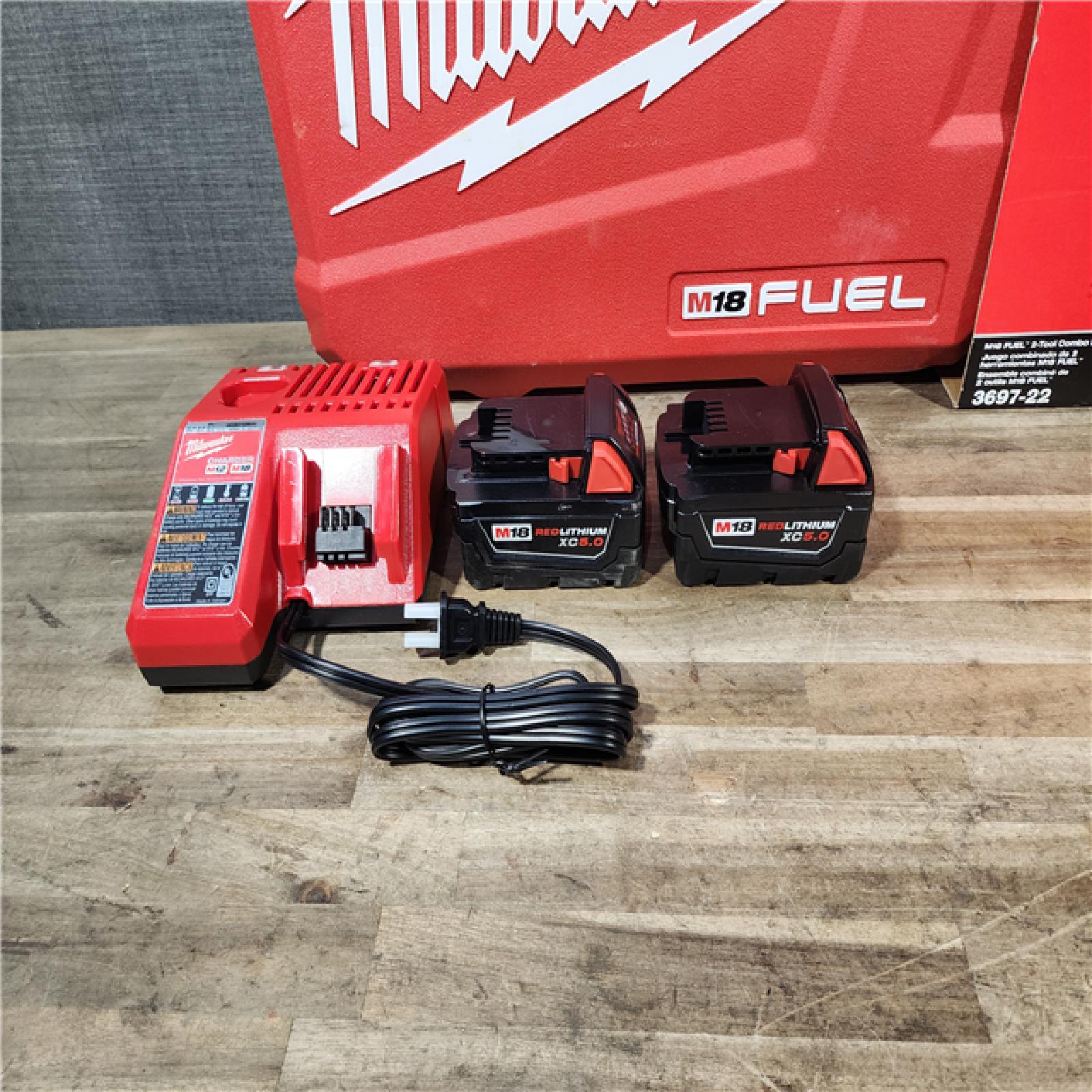 HOUSTON LOCATION - AS-IS Milwaukee FUEL 18V Lithium-Ion Brushless Cordless Hammer Drill and Impact Driver Combo Kit