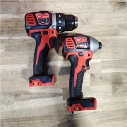 HOUSTON LOCATION - AS-IS Milwaukee 18V Cordless Brushed 2-Tool Drill/Driver and Impact Driver Kit