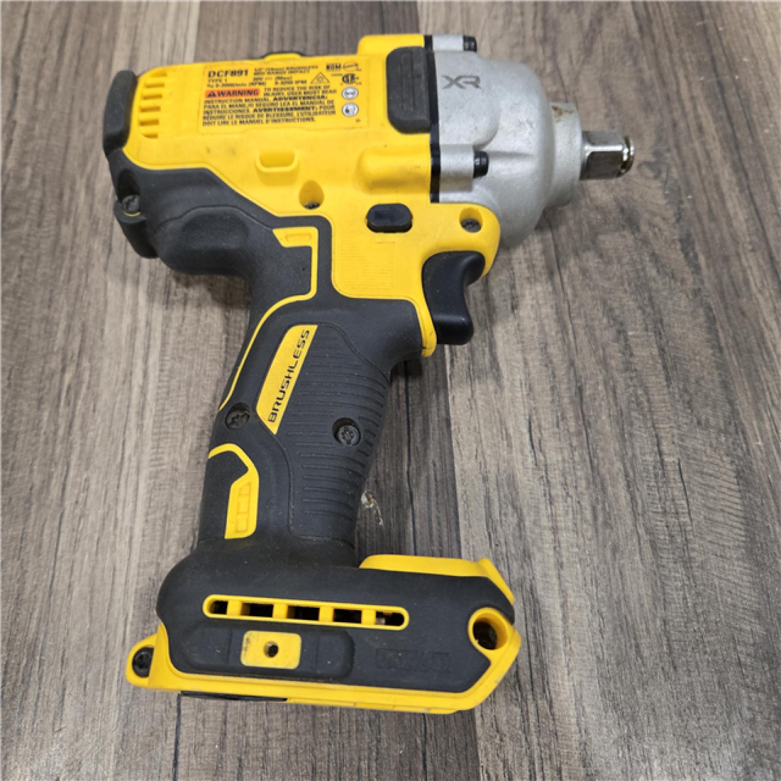 GOOD DeWalt 20V MAX 1/2 in. Cordless Brushless Mid-Range Impact Wrench Tool Only