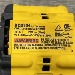 AS-IS DEWALT Atomic 20V Lithium-Ion Cordless Compact 1/2 in. Drill/Driver Kit