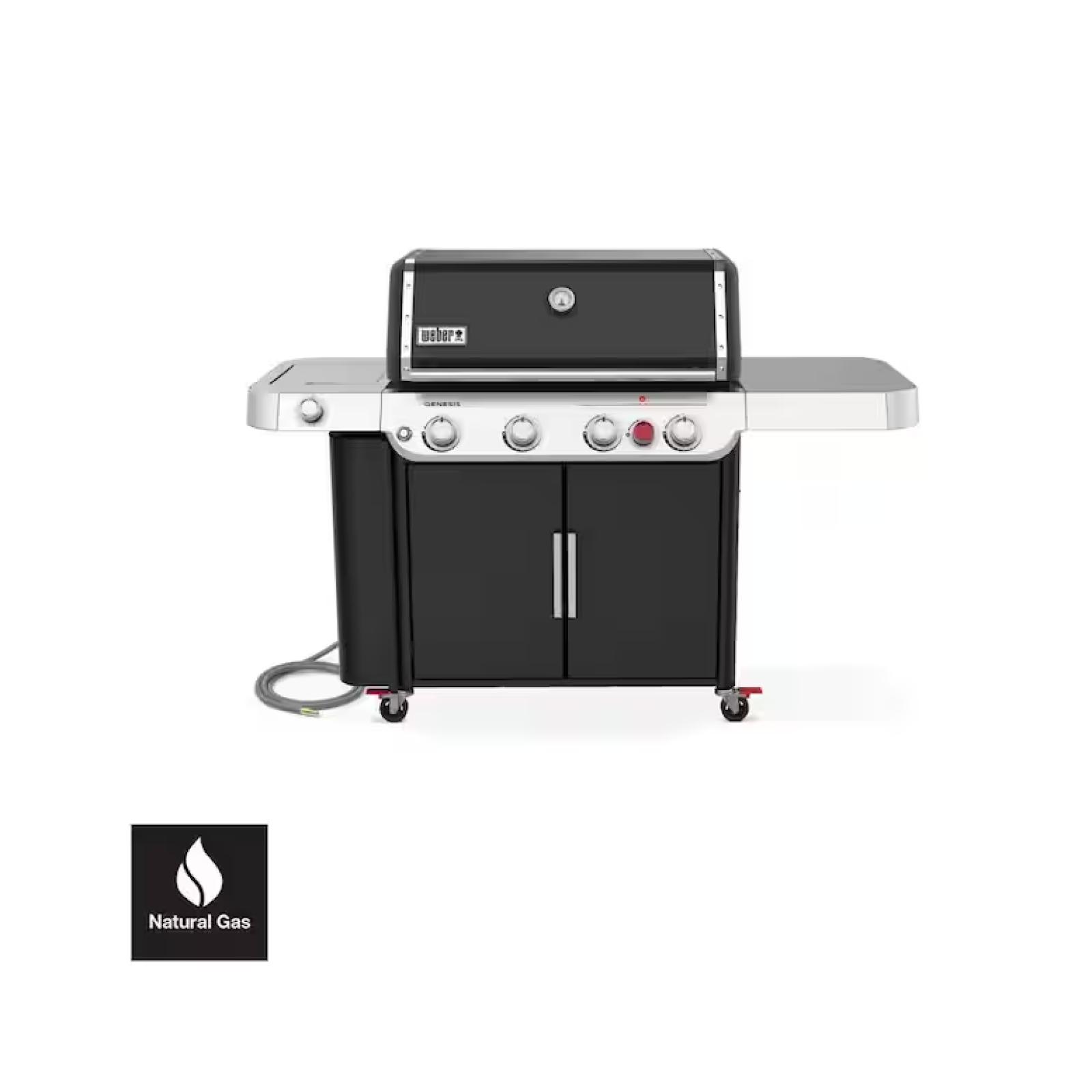 DALLAS LOCATION - Weber Genesis E-435 4-Burner Natural Gas Grill in Black with Side Burner