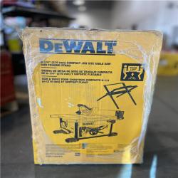 NEW! - DEWALT 15 Amp Corded 8-1/4 in. Compact Jobsite Tablesaw with Compact Table Saw Stand