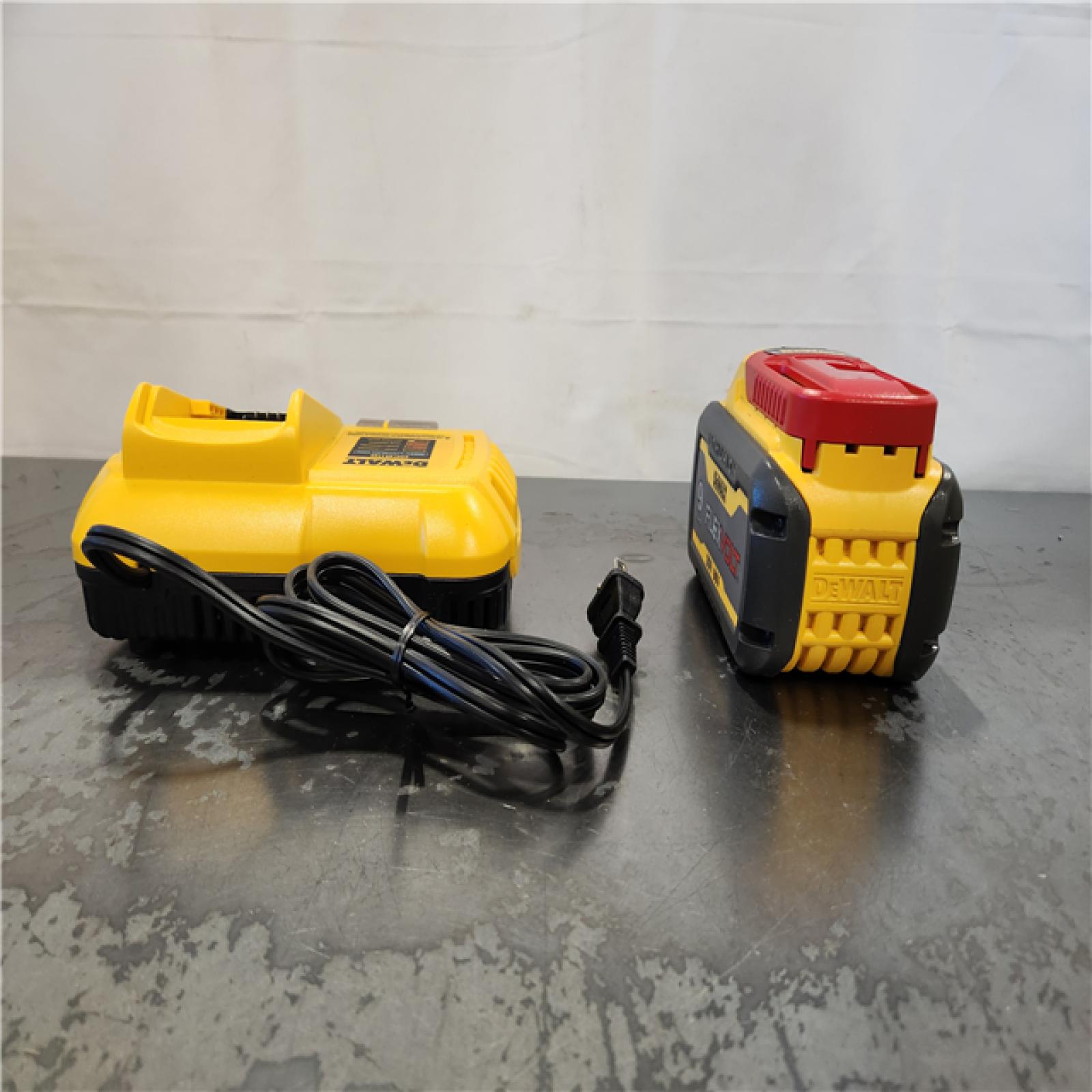 AS-IS- 20V/60V MAX FLEXVOLT Lithium-Ion 9.0Ah Battery and Charger Starter Kit