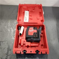 AS-IS- Milwaukee 100 ft. REDLITHIUM Lithium-Ion USB Green Rechargeable Cross Line Laser Level with Charger