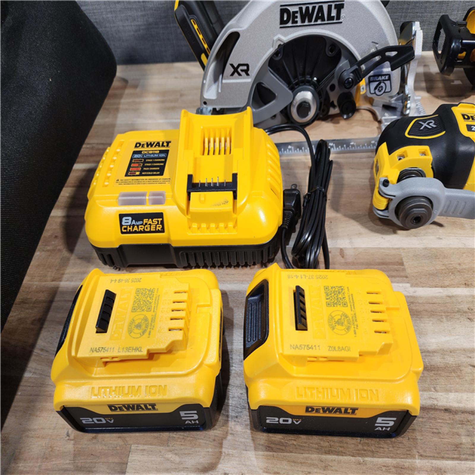 HOUSTON LOCATION - AS-IS (APPEARS LIKE NEW) DEWALT 5 TOOL COMBO KIT W/ (2) BATTERY & CHARGER