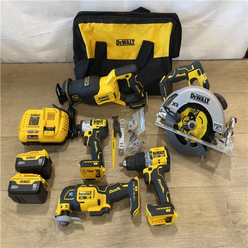 AS-IS DEWALT 20V Lithium-Ion Cordless 5-Tool Combo Kit