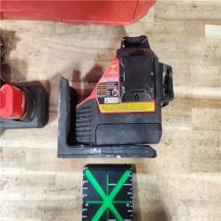 HOUSTON LOCATION - AS - IS Milwaukee 12-Volt Lithium-Ion Cordless Green 250 ft. 3-Plane Laser Level Kit