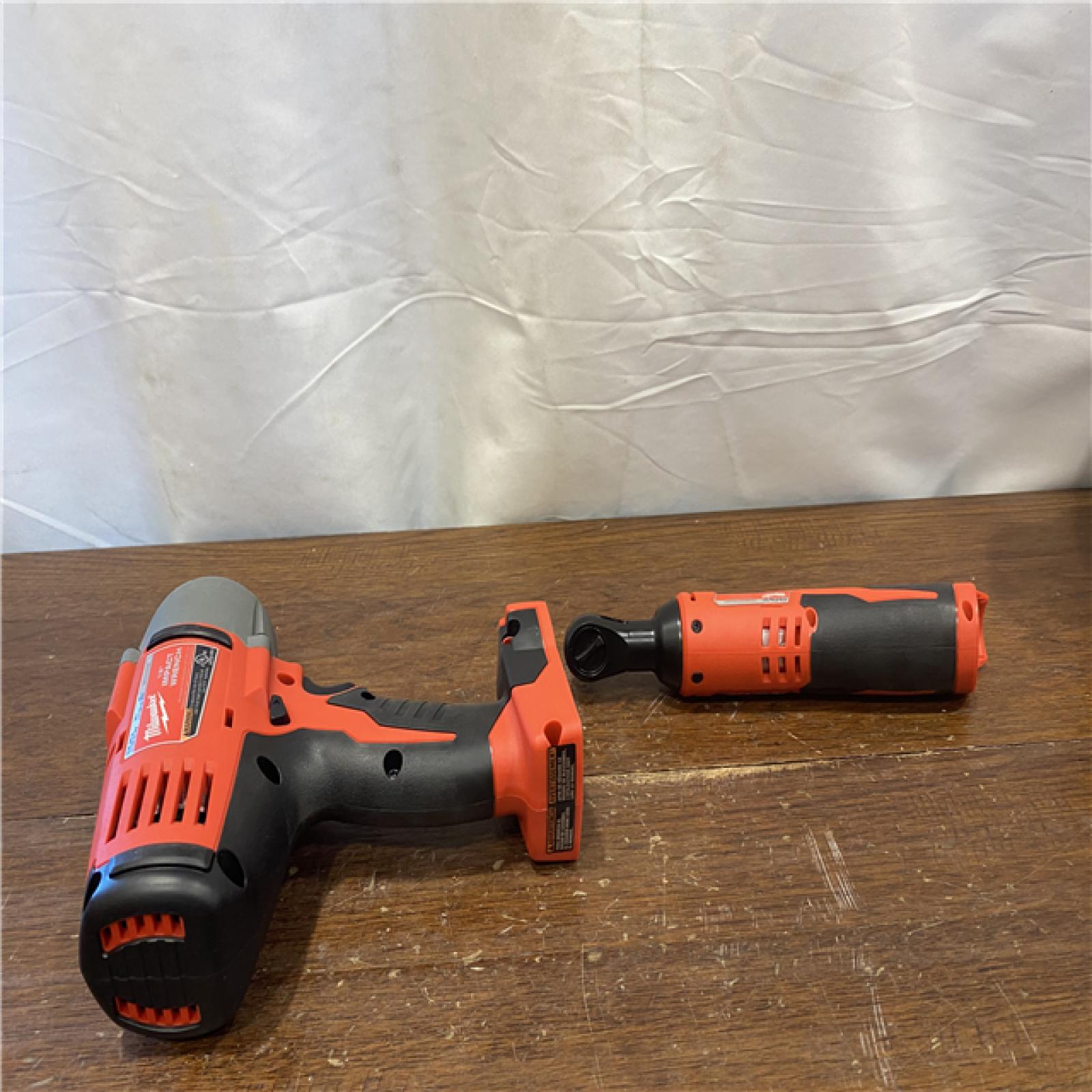 AS-IS M18/M12 12/18V Lithium-Ion Cordless 3/8 in. Ratchet and 1/2 in. Impact Wrench with Friction Ring Combo Kit