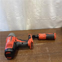 AS-IS M18/M12 12/18V Lithium-Ion Cordless 3/8 in. Ratchet and 1/2 in. Impact Wrench with Friction Ring Combo Kit