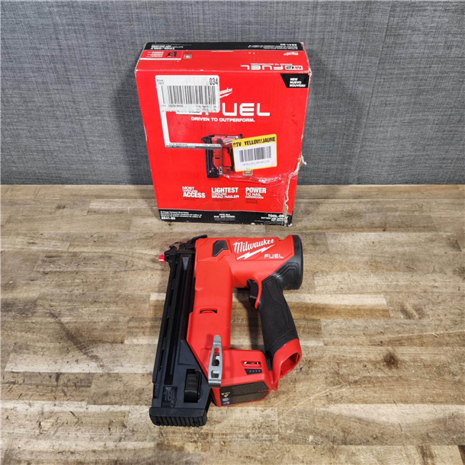 HOUSTON LOCATION - AS-IS Milwaukee FUEL 12-Volt Lithium-Ion Brushless Cordless 18-Gauge 1-1/2 in. Compact Brad Nailer (Tool Only)